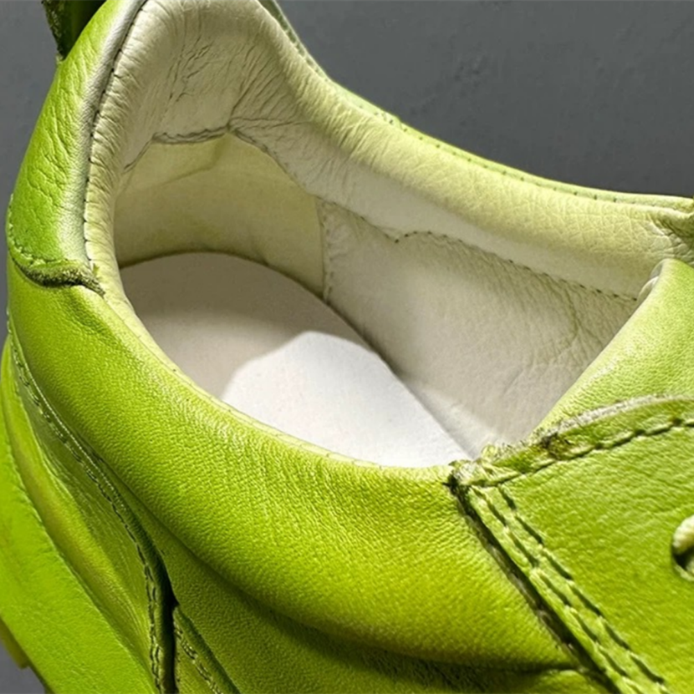 Men's leather sports shoes - fashionable low-top casual sneakers - comfortable men's shoes