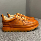 Men's leather sports shoes - fashionable low-top casual sneakers - comfortable men's shoes