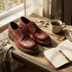 Handmade leather casual shoes, with retro horsehide material, high-end business casual men's shoes