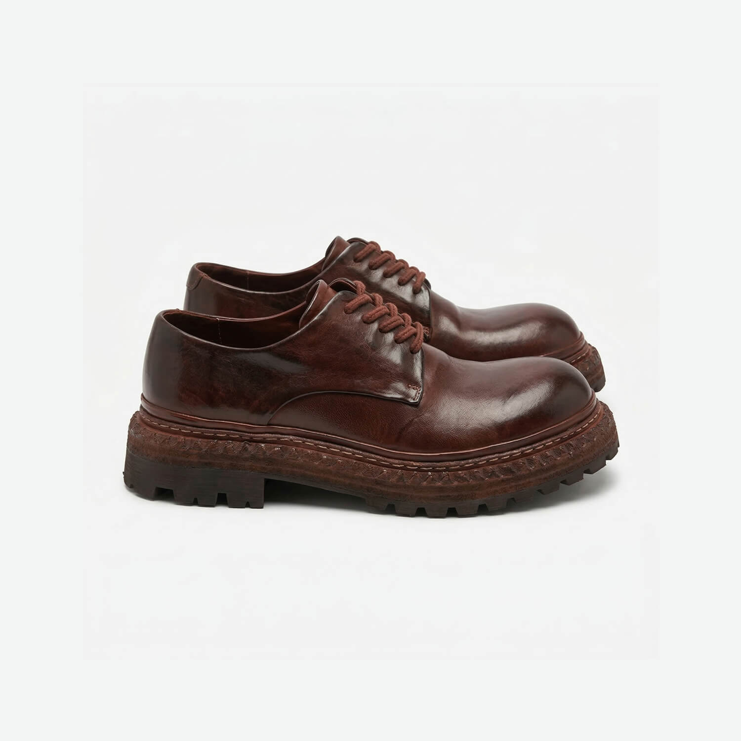 QHCCID | Handcrafted Vintage Horsehide Derby Shoes