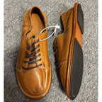 Men's handcrafted casual leather shoes - Soft leather, adjustable laces to ensure breathability