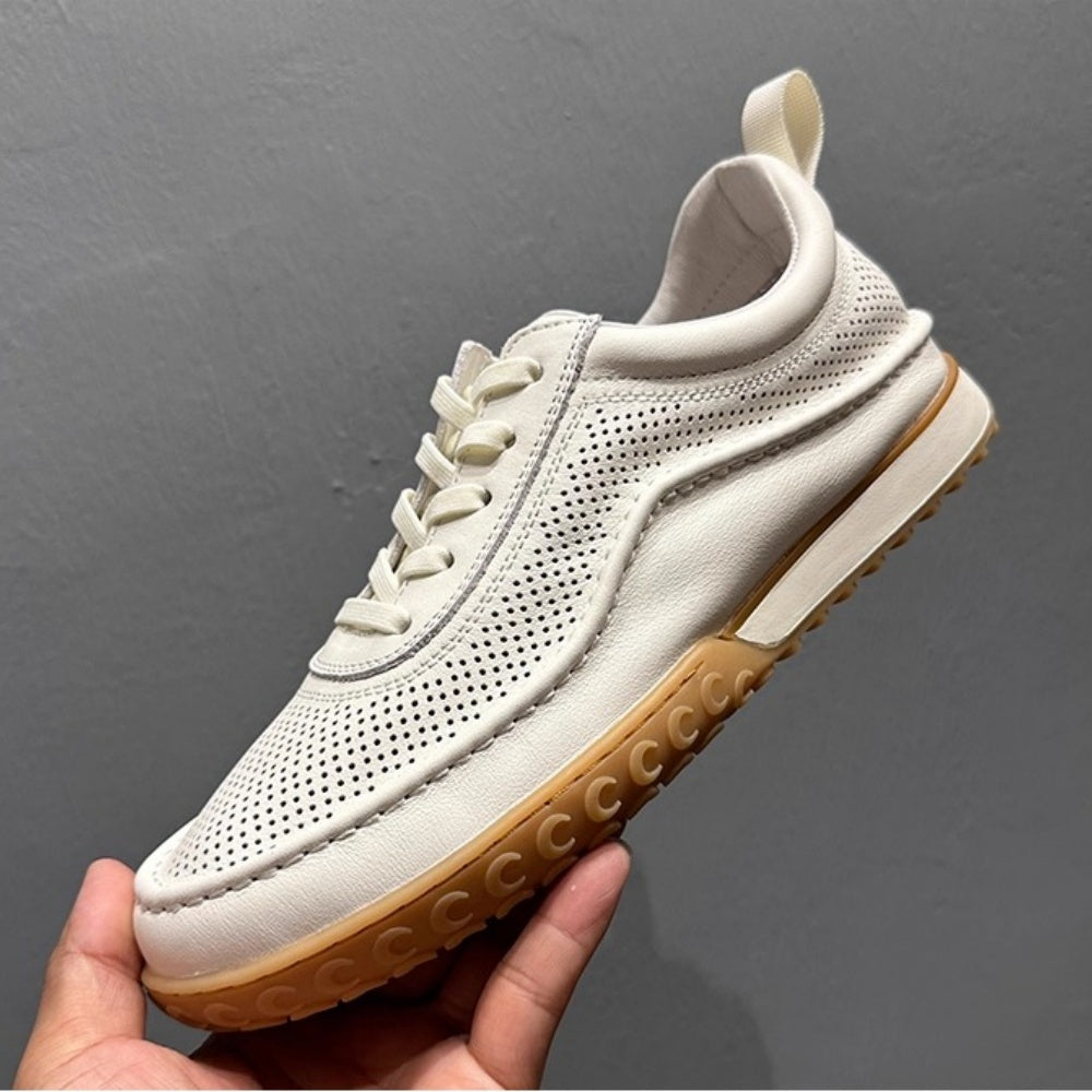 Men's sports shoes - Leather-made casual shoes - Comfortable and breathable retro sports shoes