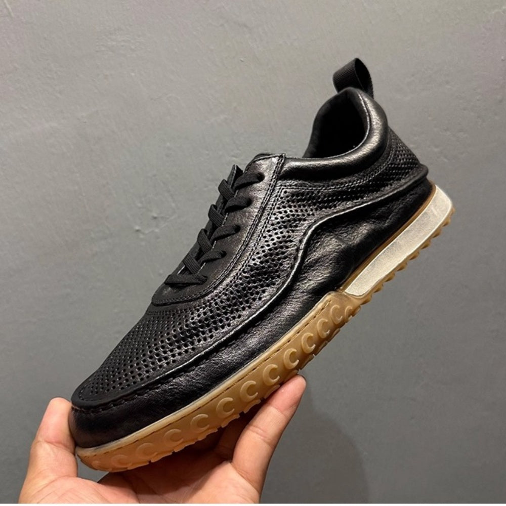 Men's sports shoes - Leather-made casual shoes - Comfortable and breathable retro sports shoes