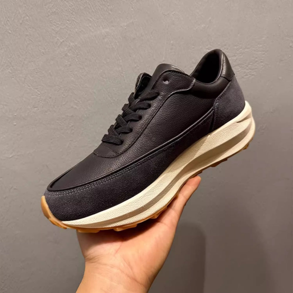 Handmade cowhide retro work boots - Thick-soled fashionable men's casual shoes - Hiking sports shoes