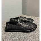 Men's handcrafted casual leather shoes - Soft leather, adjustable laces to ensure breathability