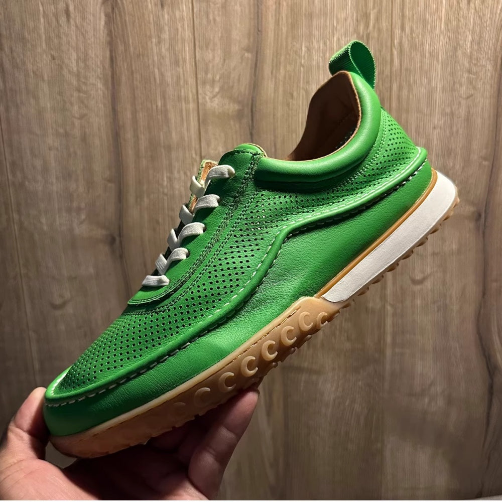 Men's sports shoes - Leather-made casual shoes - Comfortable and breathable retro sports shoes