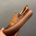 New style genuine leather loafers for men - casual, laid-back shoes with soft leather and thick sole.
