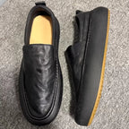 New style genuine leather loafers for men - casual, laid-back shoes with soft leather and thick sole.