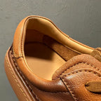 New style retro top-grain cowhide platform casual sneakers made of genuine leather, handcrafted.