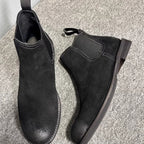 High-end Chelsea boots - distressed genuine leather short boots made of smooth cowhide for men