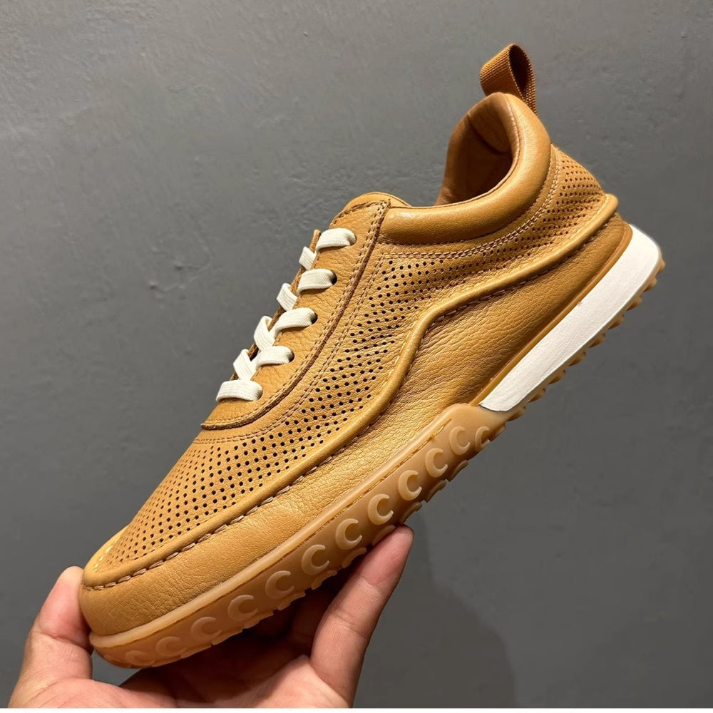 Men's sports shoes - Leather-made casual shoes - Comfortable and breathable retro sports shoes