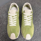 Men's casual sports shoes, thick-soled walking shoes, fashionable genuine leather sports shoes