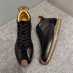 QHCCID Fashion Men's High Top lightweight comfortable cowhide casual trendy men's shoes