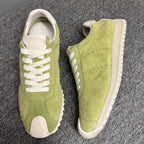 Men's casual sports shoes, thick-soled walking shoes, fashionable genuine leather sports shoes