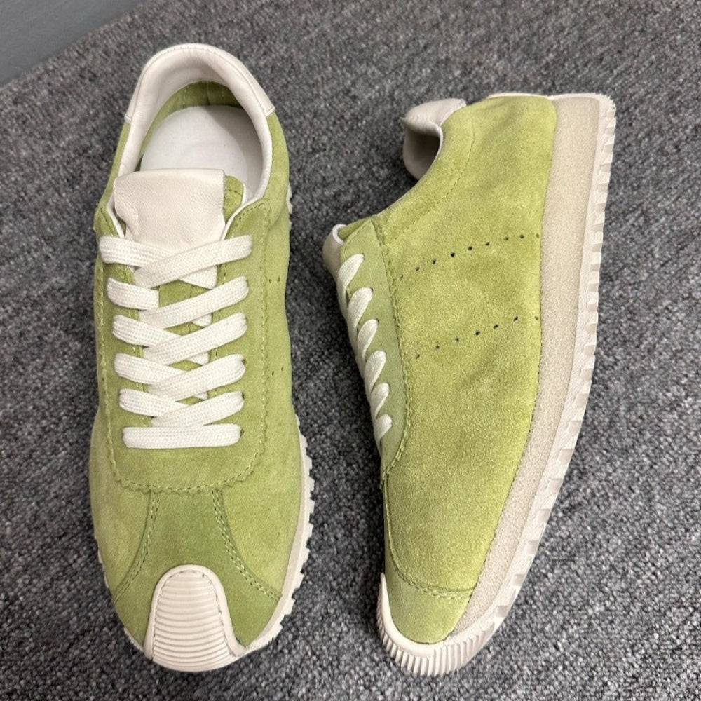 Men's casual sports shoes, thick-soled walking shoes, fashionable genuine leather sports shoes