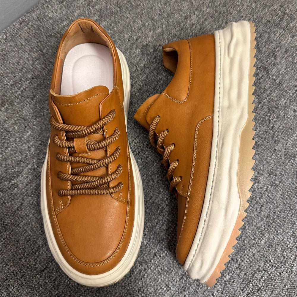 Men's handmade leather shoes, classic casual walking shoes, outdoor sports shoes, casual sports shoes