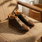 QHCCID Fashion Men's High Top lightweight comfortable cowhide casual trendy men's shoes