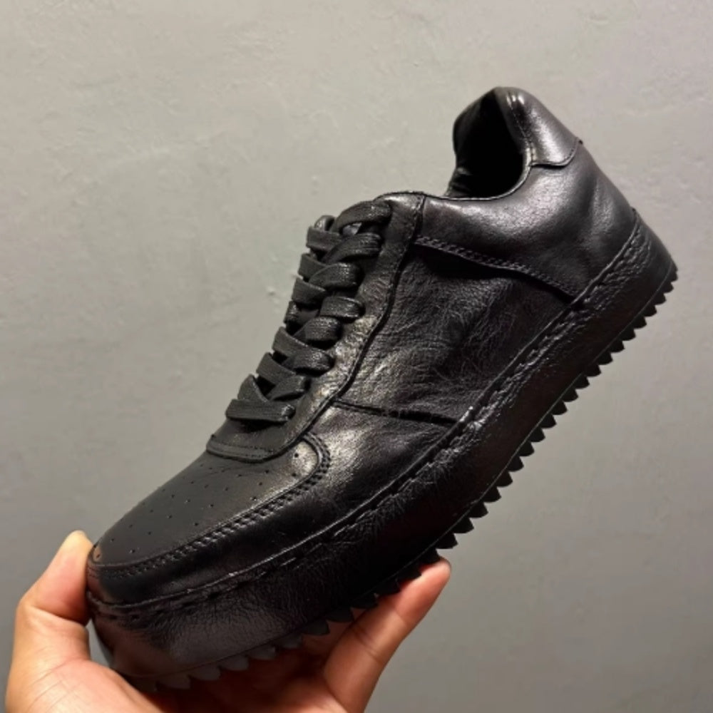 Men's retro leather casual shoes, lightweight and breathable outdoor sports casual shoes.