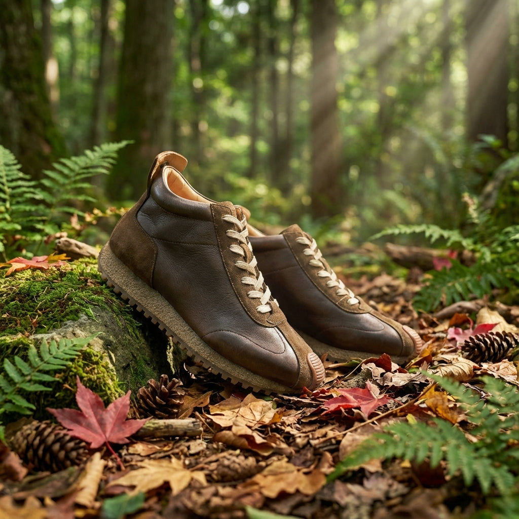 QHCCID Fashion Men's High Top lightweight comfortable cowhide casual trendy men's shoes