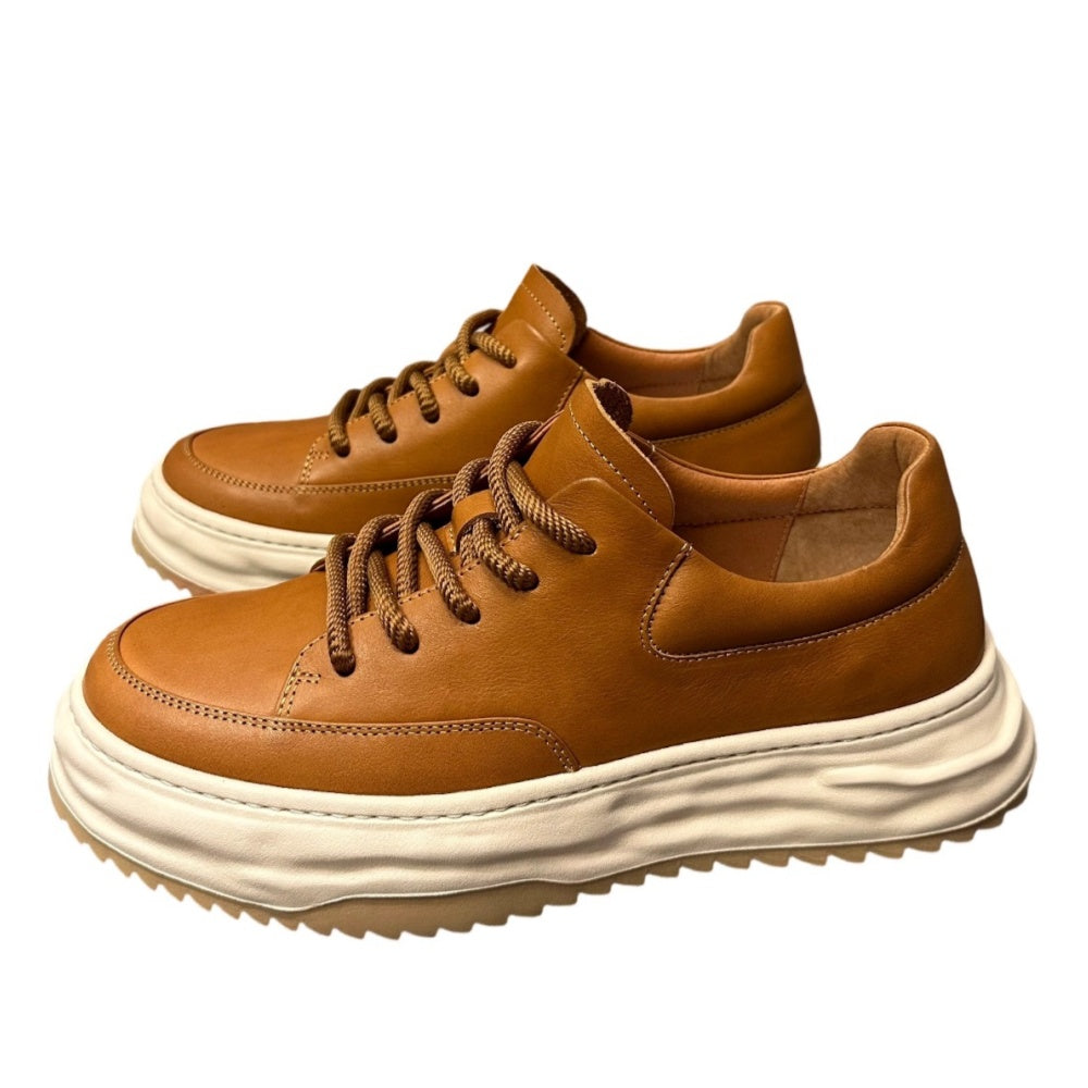 Men's handmade leather shoes, classic casual walking shoes, outdoor sports shoes, casual sports shoes