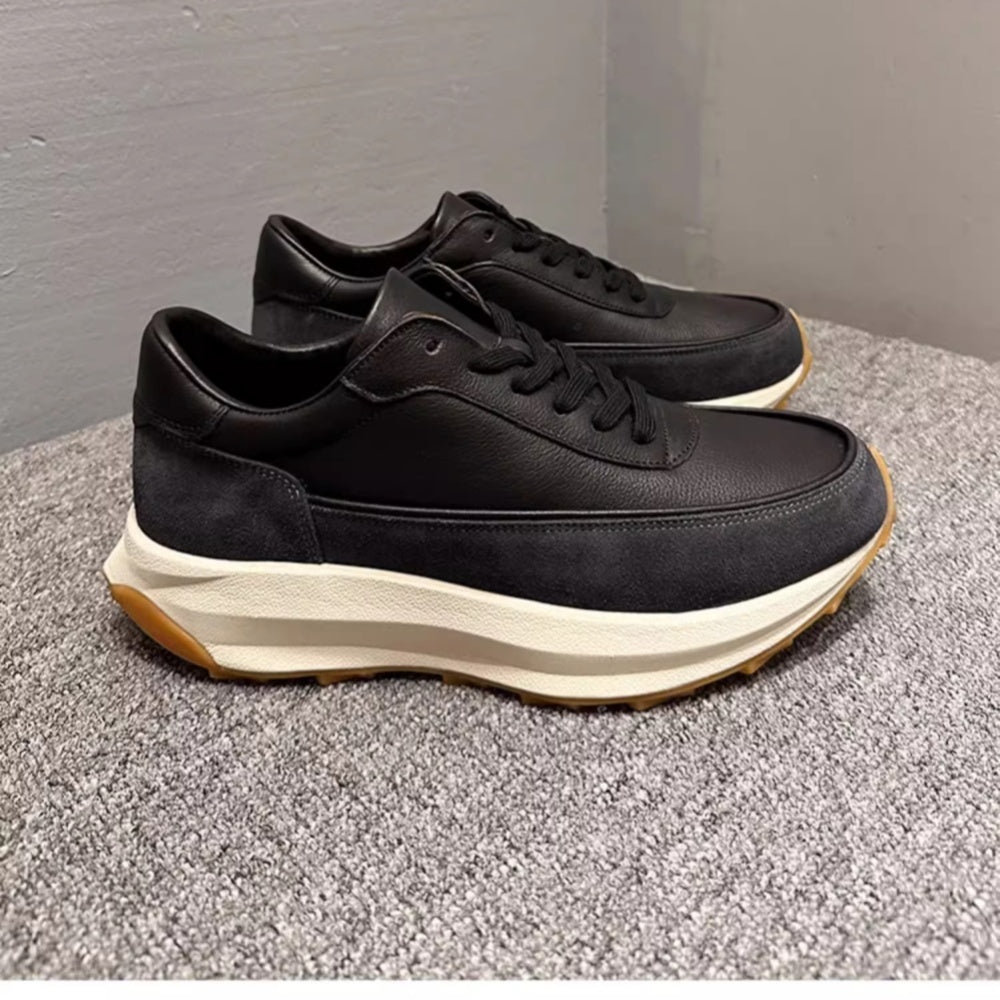 Handmade cowhide retro work boots - Thick-soled fashionable men's casual shoes - Hiking sports shoes