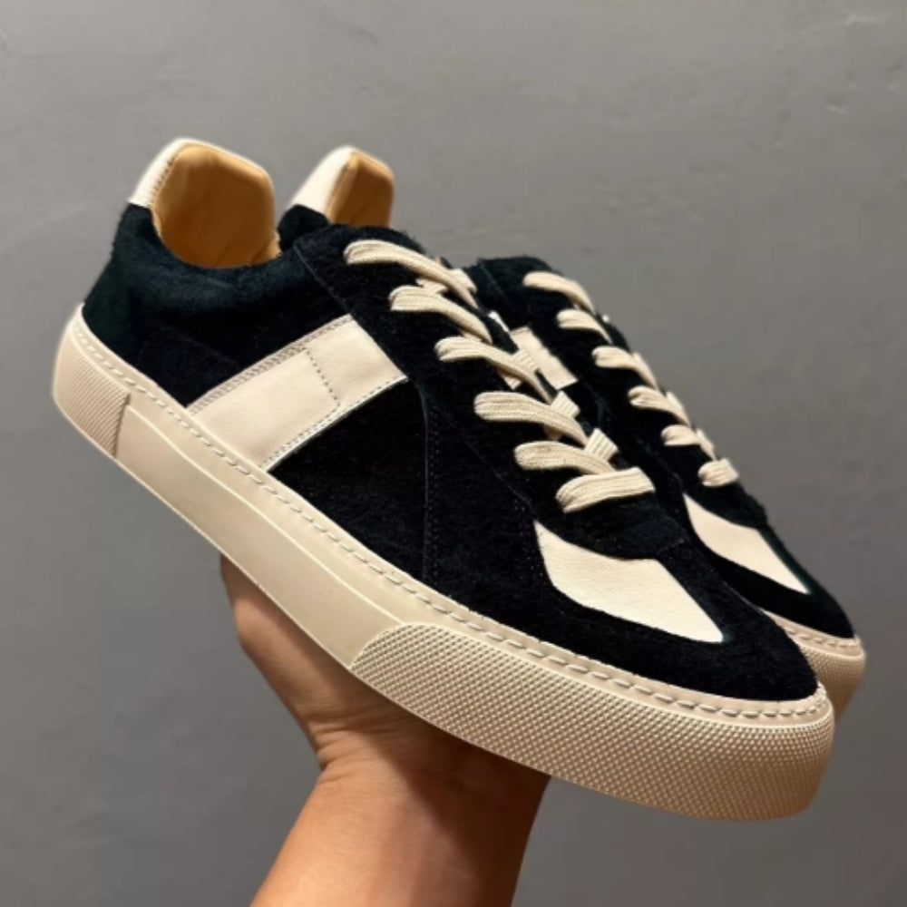 Retro original genuine leather breathable thick-soled high-heeled men's shoes, with a casual style.