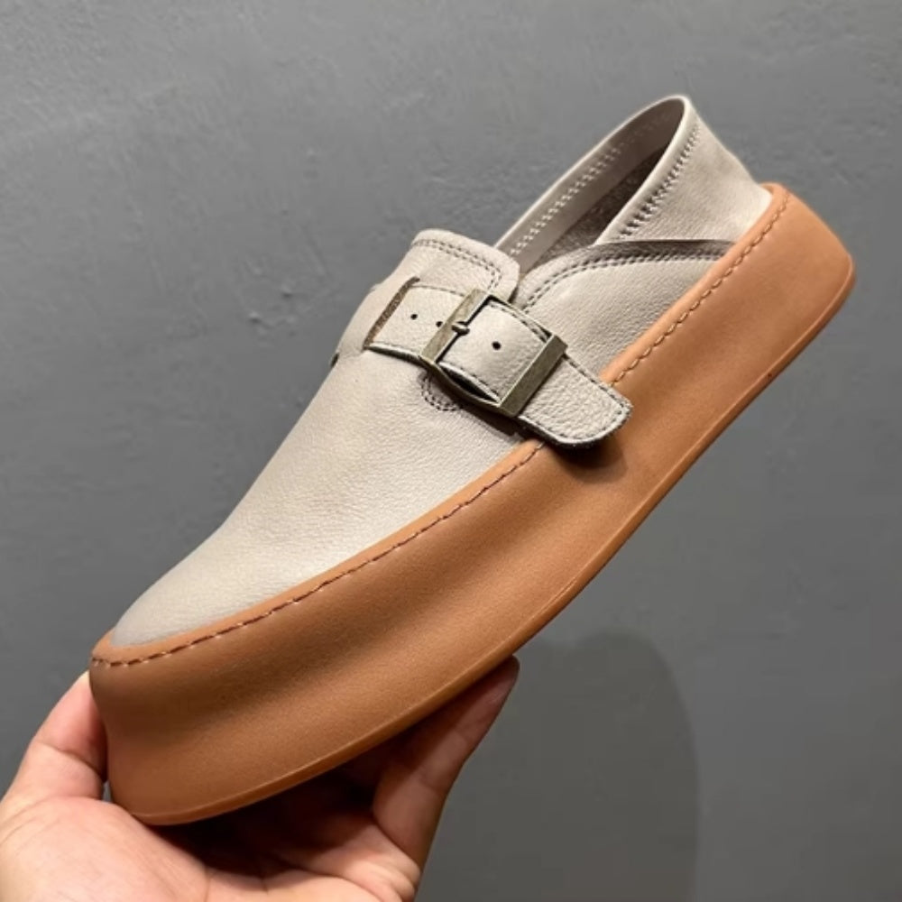 New thick-soled genuine leather British-style genuine leather multi-functional men's casual shoes