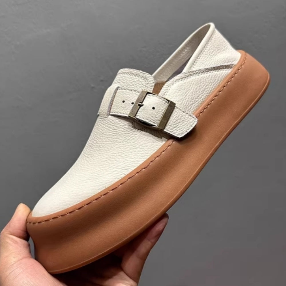 New thick-soled genuine leather British-style genuine leather multi-functional men's casual shoes