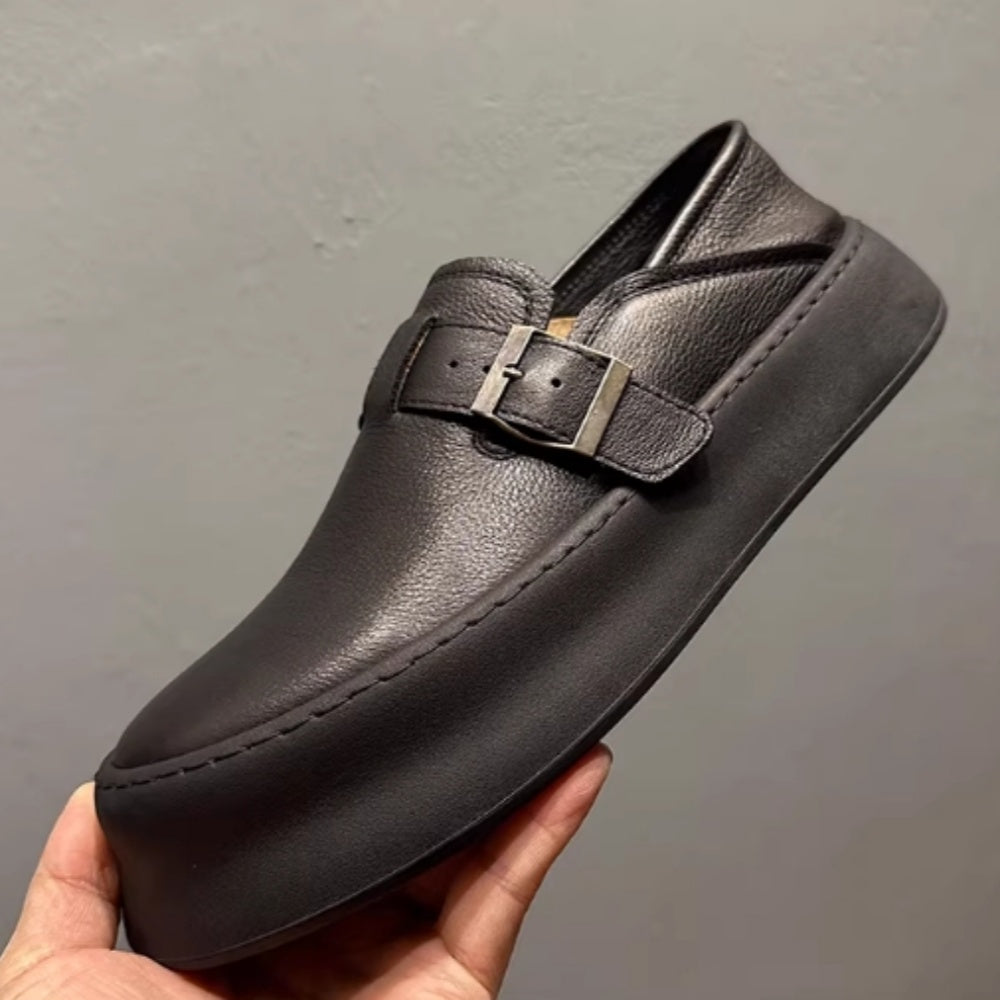 New thick-soled genuine leather British-style genuine leather multi-functional men's casual shoes