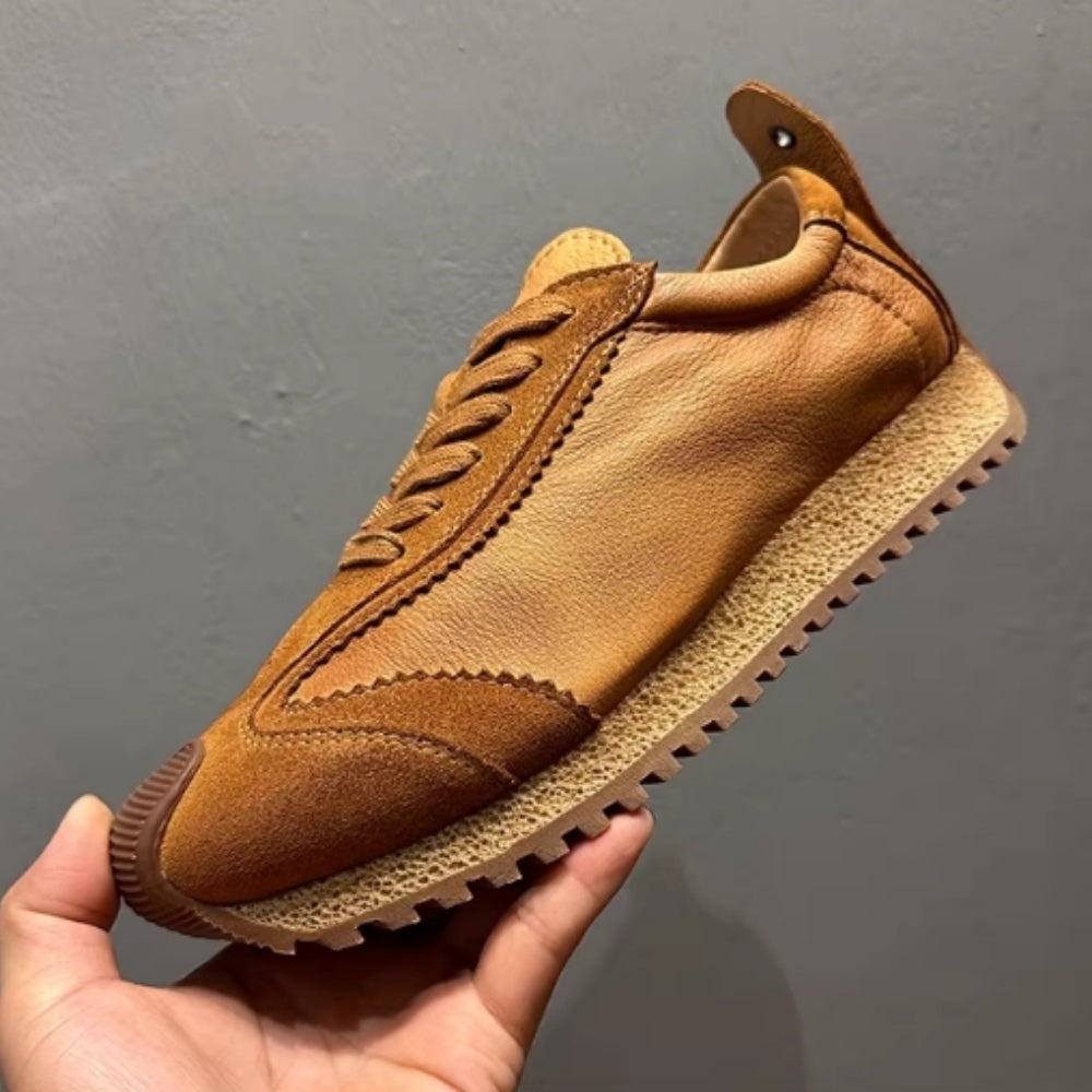 New style soft-soled soft-leather comfortable handmade street casual shoes, Deqin brand shoes