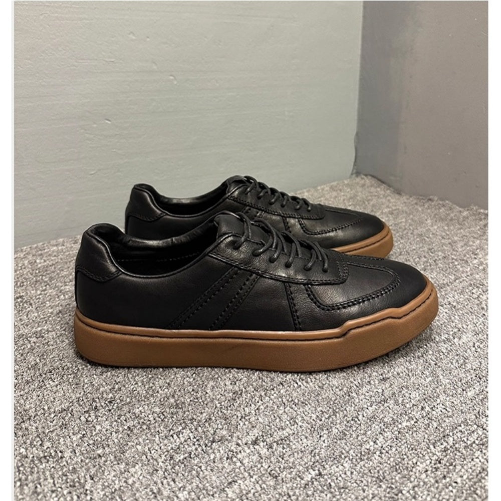 Men's casual sports shoes, fashionable and retro, made of high-quality leather, soft and comfortable.