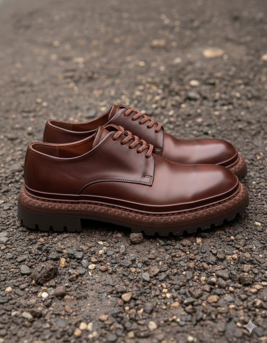 Handmade leather casual shoes, with retro horsehide material, high-end business casual men's shoes