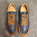Handmade men's comfortable leather casual shoes with soft soles, casual men's shoes