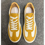 Men's classic leather sports shoes - featuring a breathable porous design and retro Deke style