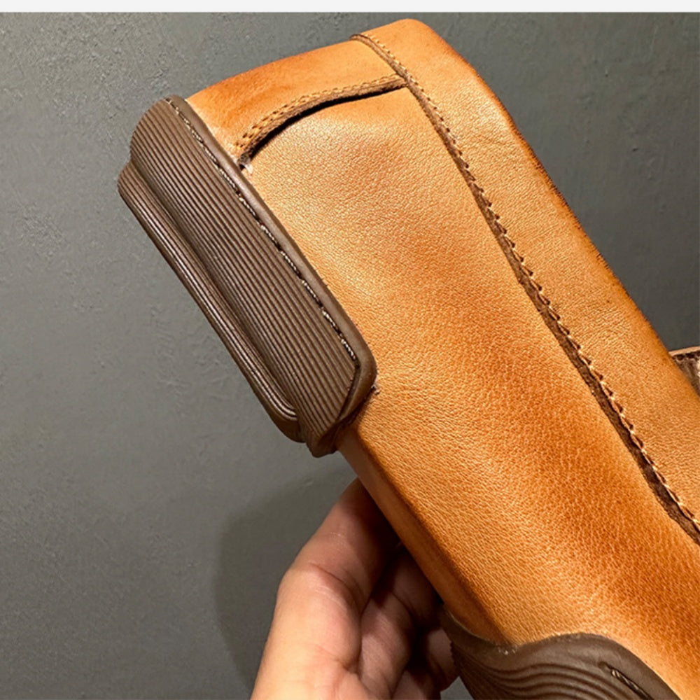 Men's casual leather shoes - New retro loungewear shoes - Soft cowhide loafers - Men's shoes