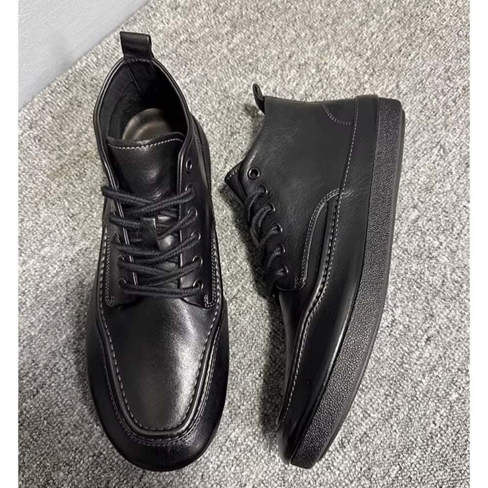 Mapi high-top men's leather shoes, with soft soles and comfortable uppers, suitable for casual occasions.