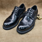 My men's business formal leather shoes, with a retro casual style, men's shoe model, lightweight