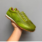 Top-quality genuine leather sports shoes, breathable casual shoes. Soft sole, made of pure leather.