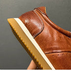 Men's retro leather training shoes, in a sports shoe style, with a retro and lightweight design