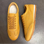 Top-quality genuine leather sports shoes, breathable casual shoes. Soft sole, made of pure leather.