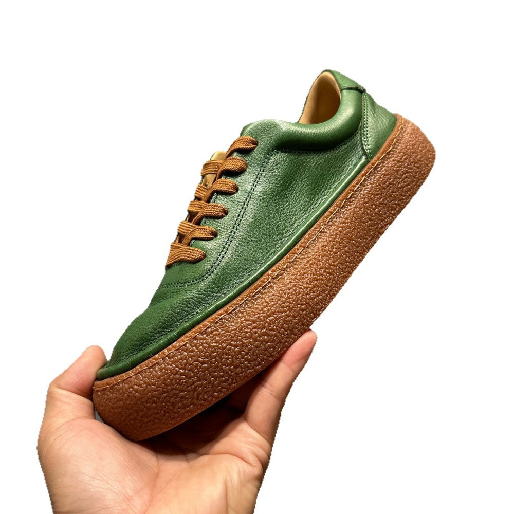 Handmade men's comfortable leather casual shoes with soft soles, casual men's shoes