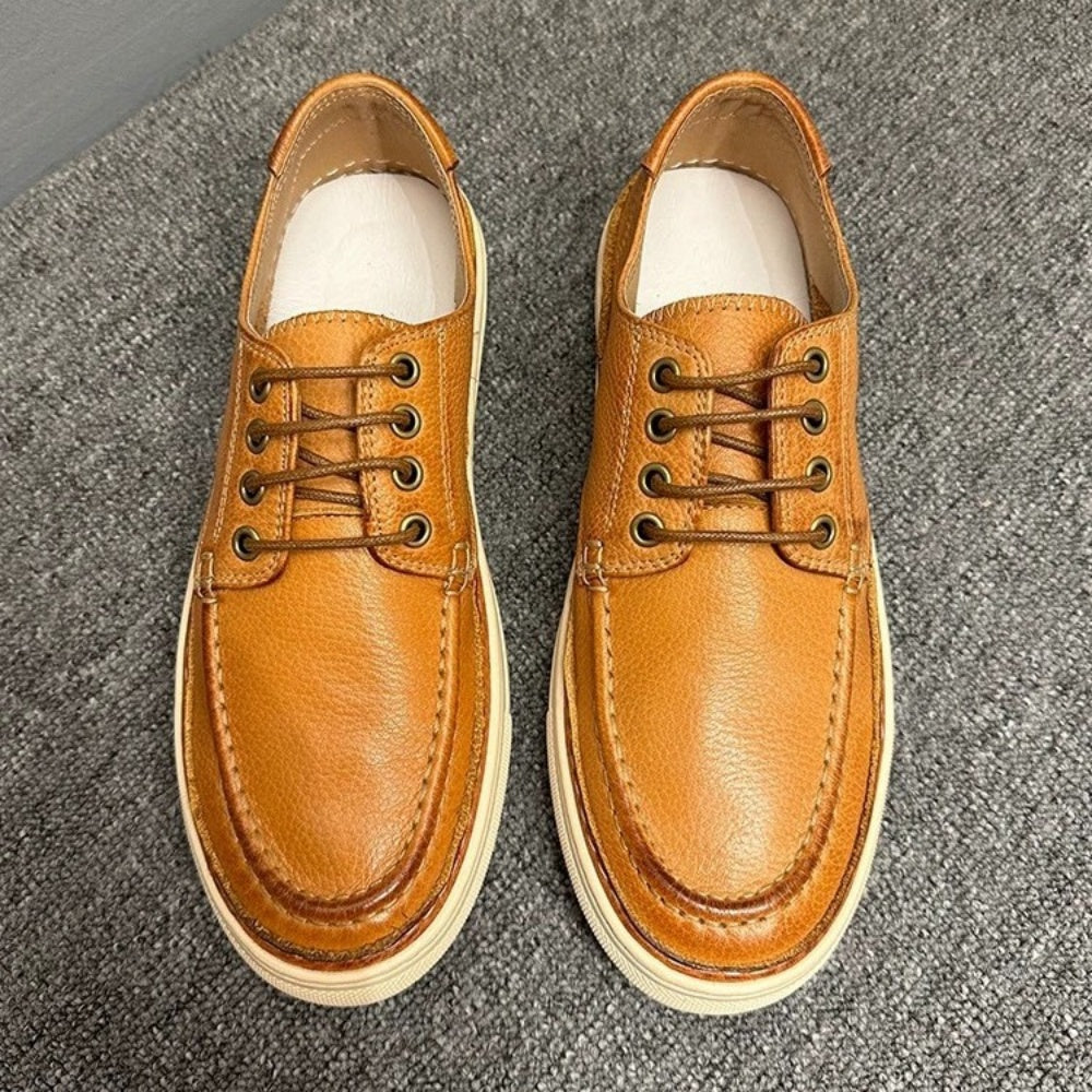 New minimalist leather shoes - Retro design, comfortable and breathable, pure leather casual shoes