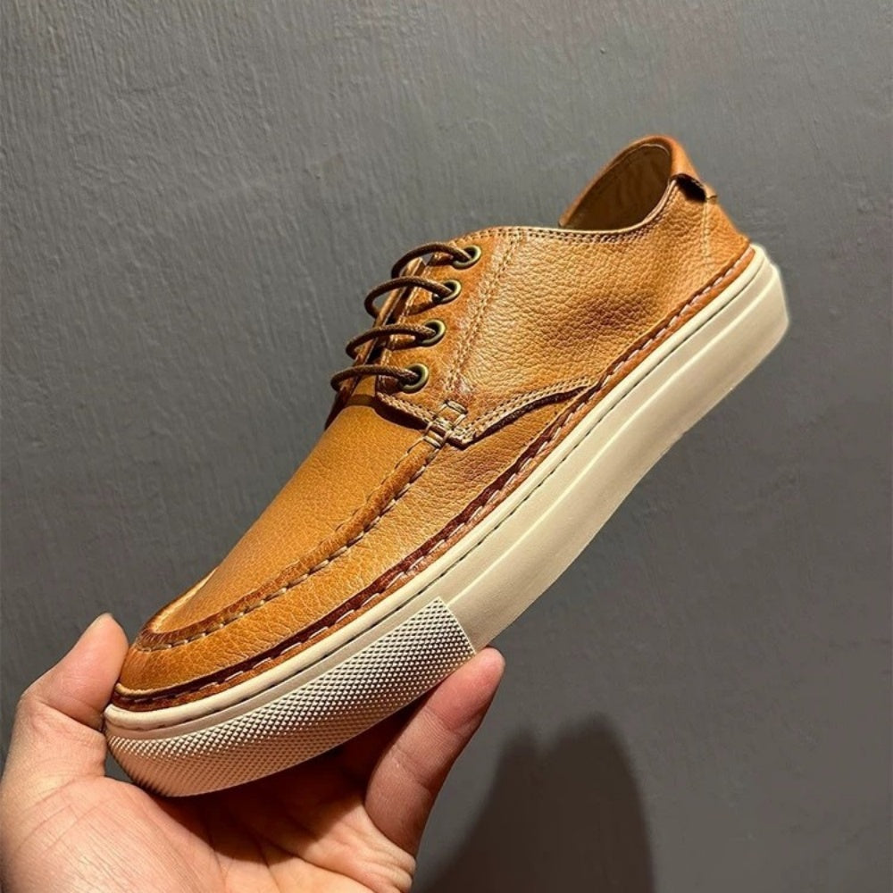 New minimalist leather shoes - Retro design, comfortable and breathable, pure leather casual shoes