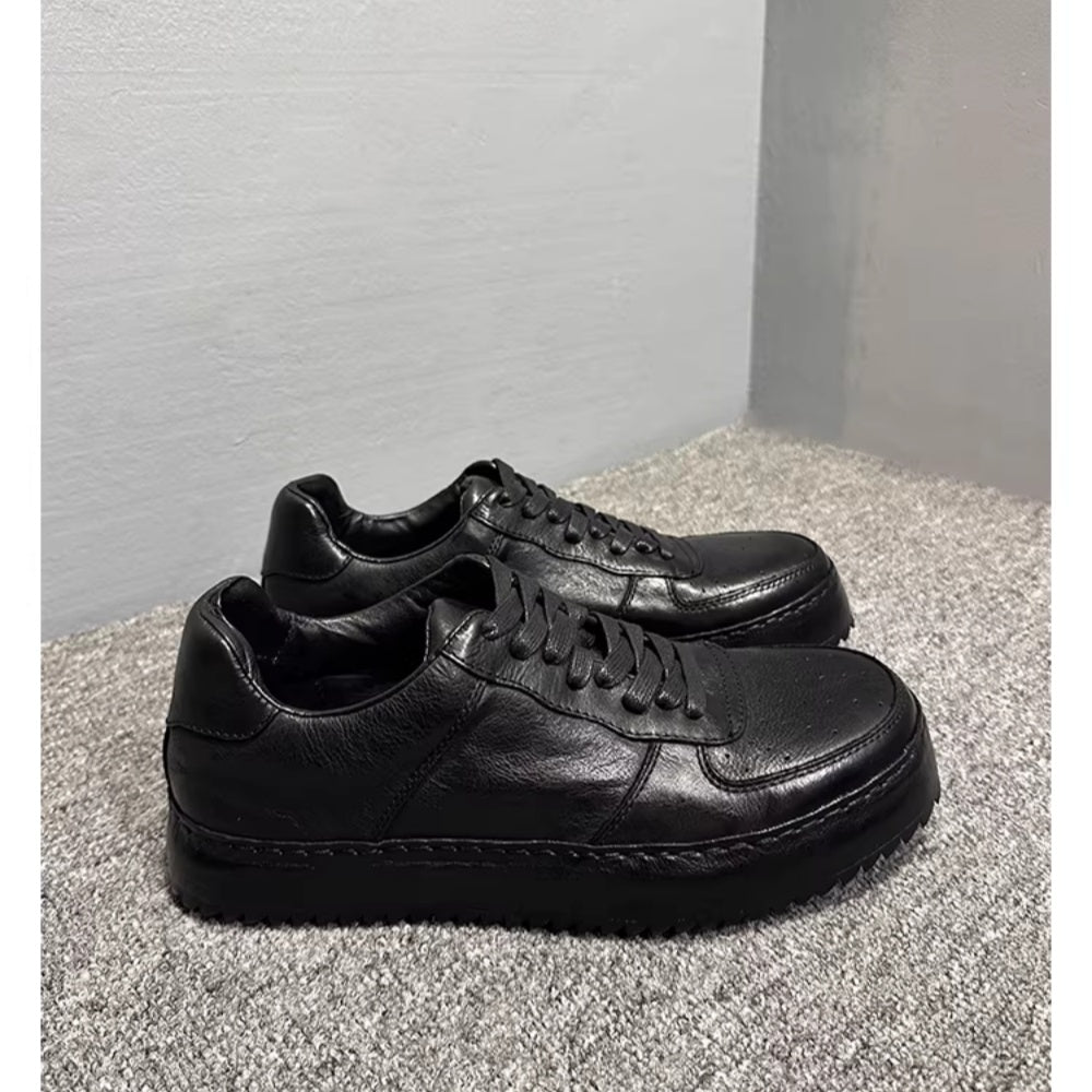 Men's retro leather casual shoes, lightweight and breathable outdoor sports casual shoes.