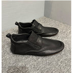 Men's retro-style handcrafted leather casual street shoes - short boots - soft leather - round toe