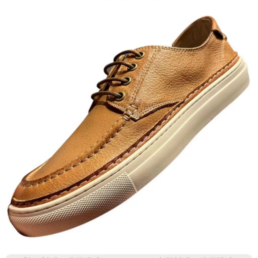 New minimalist leather shoes - Retro design, comfortable and breathable, pure leather casual shoes