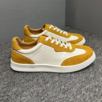 Men's classic leather sports shoes - featuring a breathable porous design and retro Deke style