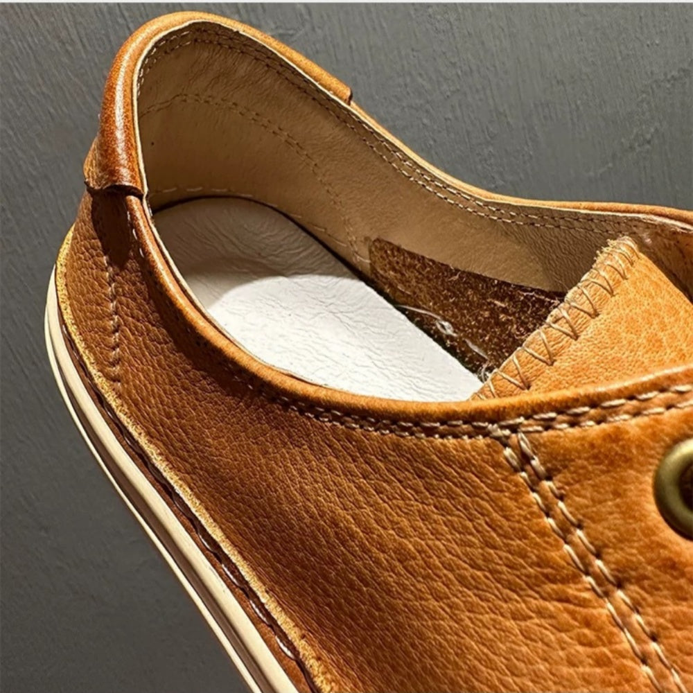 New minimalist leather shoes - Retro design, comfortable and breathable, pure leather casual shoes