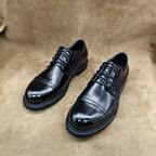 My men's business formal leather shoes, with a retro casual style, men's shoe model, lightweight