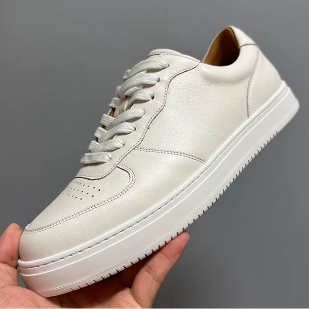 Men's stylish retro breathable and comfortable leather low-top sports shoes - versatile casual shoes